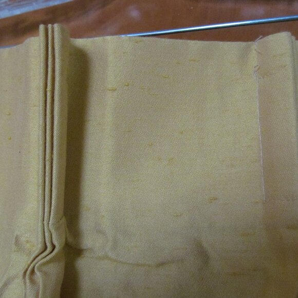 Vintage Retro MCM Curtain Valance Pinch Pleated w Tassels Gold Unused 39x15 - Picture 7 of 12